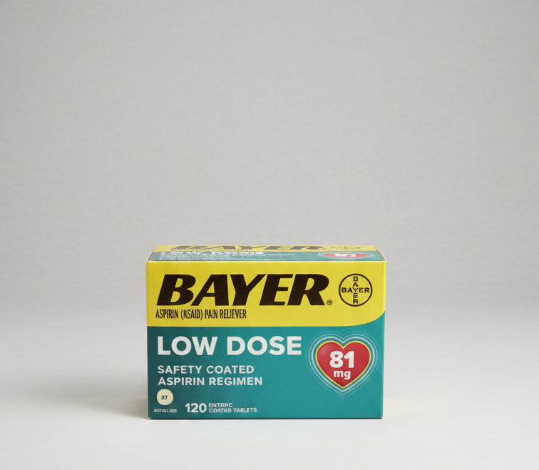 Bayer Low Dose Aspirin 81mg Enteric Coated - 120 Count