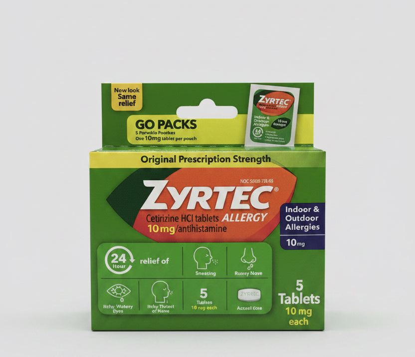 Zyrtec Allergy 10mg Go Packs - 5 Count