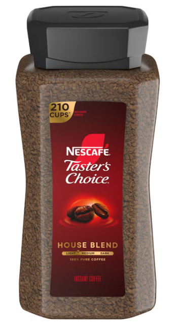 NESCAFÉ Taster's Choice House Blend Instant Coffee, Light-Medium Roast, 14 oz
