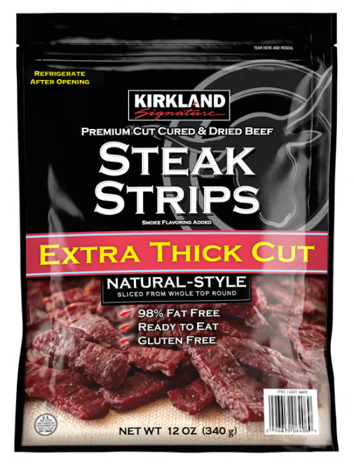 Kirkland Signature Premium Extra Thick Steak Strips, 12 oz