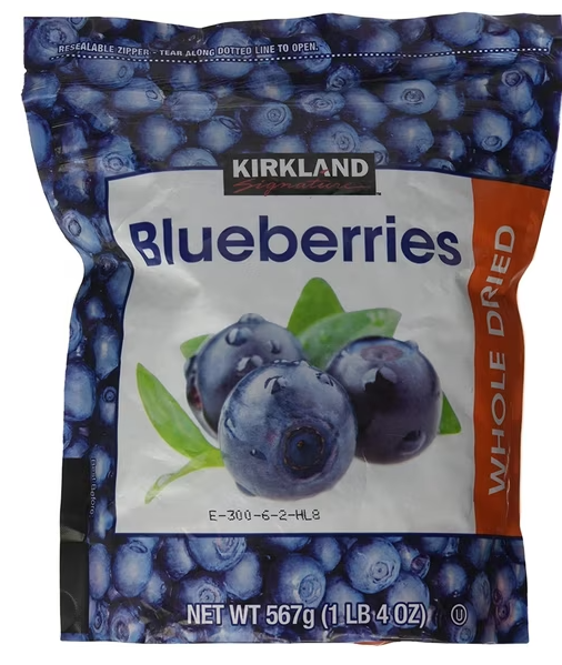 Kirkland Organic Dried Blueberries, 567g