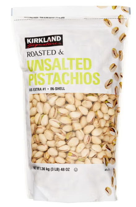 科克兰 Kirkland Signature 无盐带壳开心果 3磅 | 天然高蛋白健康零食 | Unsalted Pistachios 3 lbs