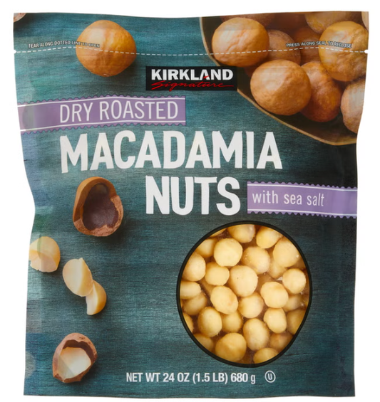 Kirkland Signature 海鹽幹烤夏威夷果 680克 | 澳洲堅果 | Dry Roasted Macadamia Nuts 1.5 lb