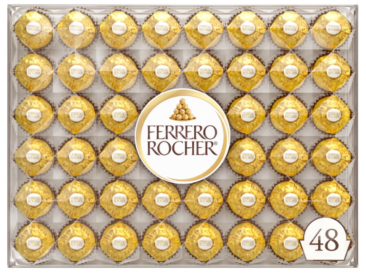 Ferrero Rocher, Milk Chocolate Hazelnut Candy, 21.2 oz, 48 Count
