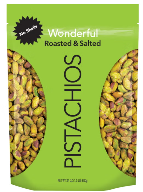 Wonderful No Shells Roasted & Salted Pistachios, 24 oz