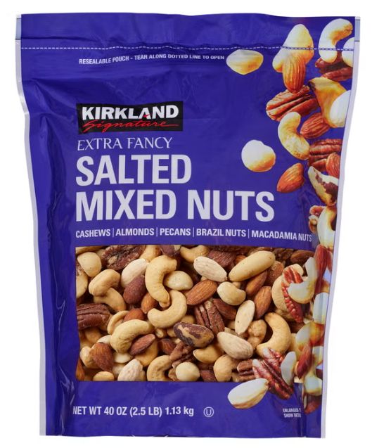 Kirkland Signature Extra Fancy Mixed Nuts, Salted, 2.5 lbs