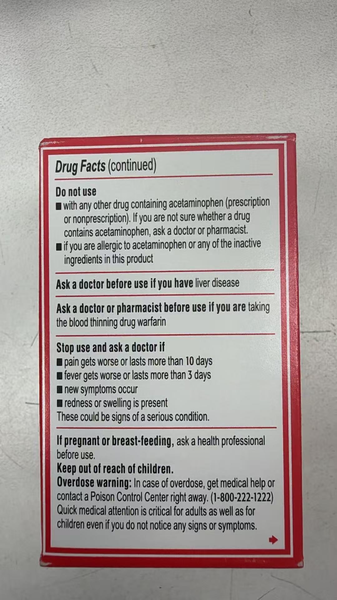 原研|泰诺TYLENOL 特强对乙酰氨基酚止痛退烧片 24粒 | 止痛退烧 500mg | Extra Strength Acetaminophen 24ct