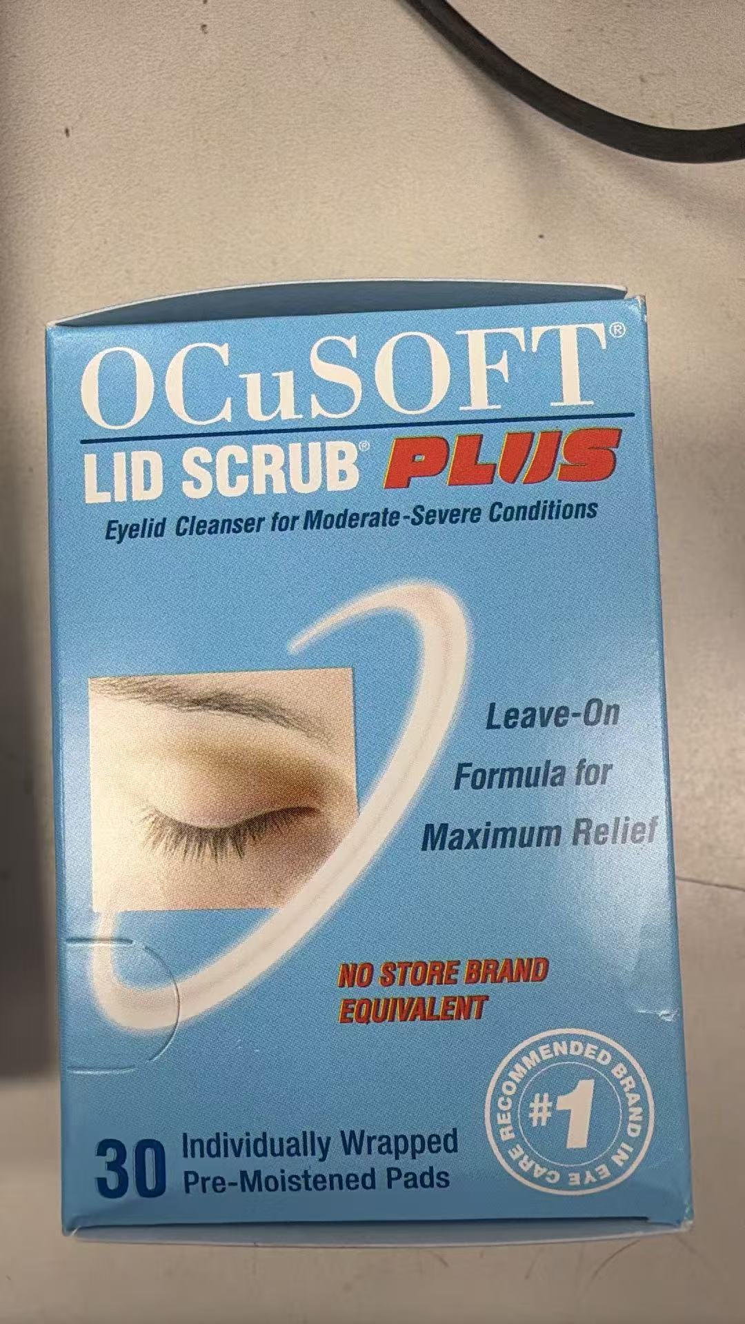 OCuSOFT Lid Scrub Plus 眼睑清洁湿巾 30片 | 中重度眼睑问题专用 | Eyelid Cleanser Plus 30ct
