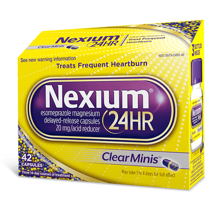 Nexium 24HR Clear Minis Esomeprazole 20 mg, 42 Capsules